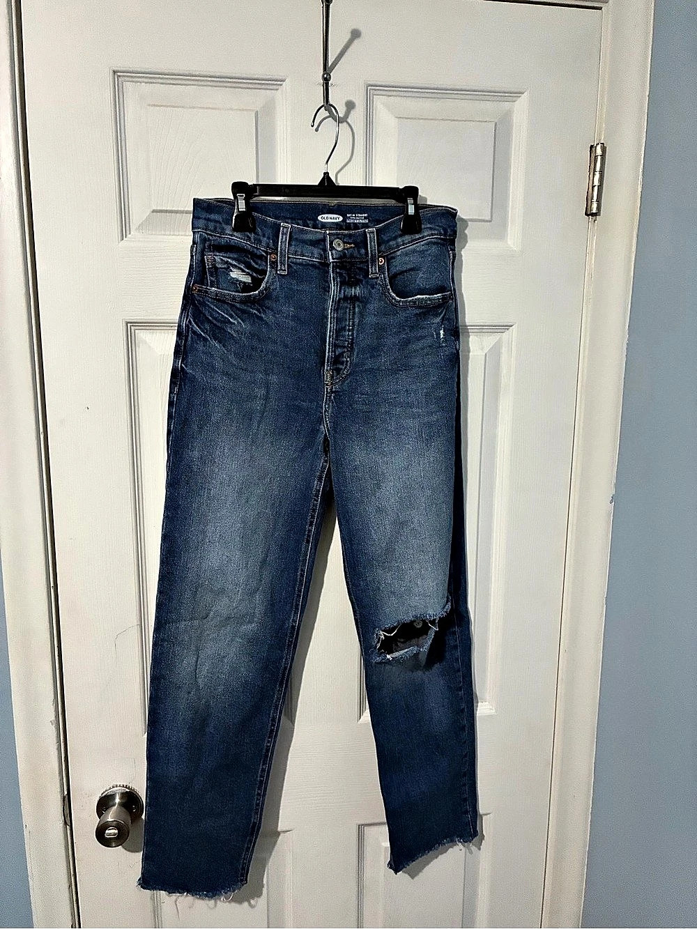 Old Navy Sky-Hi Straight Extra High-Rise Jeans Size 2 Blue